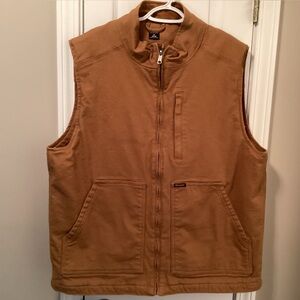 Brahma Men’s Work Vest Tannish Brown XL 46-48 Quilted Lining
